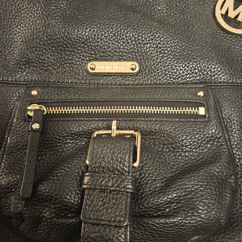 Michael Kors Lg Austin pebbled black Leather Shoulder Bag - Picture 2 of 9